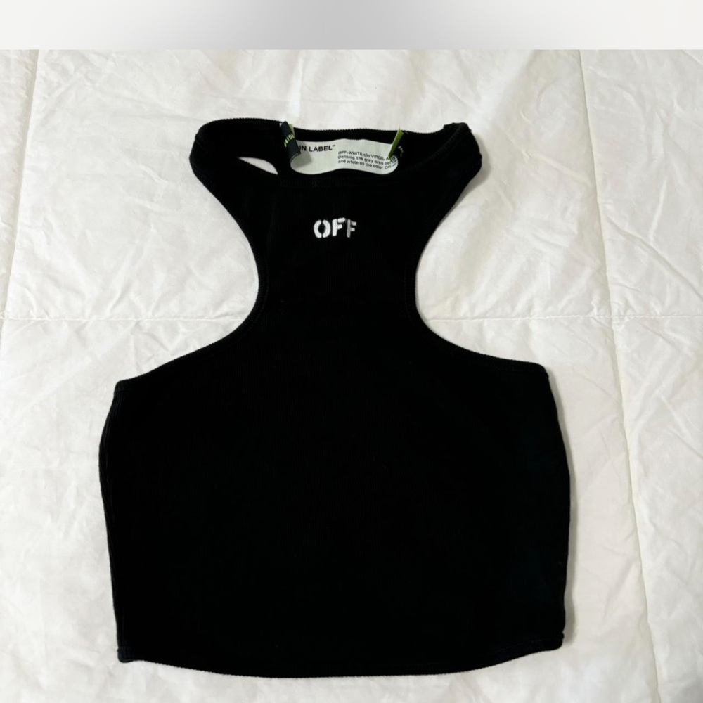 Women's OFF WHITE cropped tank